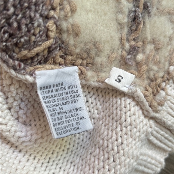 Vintage 90's Cobblestone Canyon All Over Print Wolf Hand Knit Sweater Size Small - Picture 10 of 14